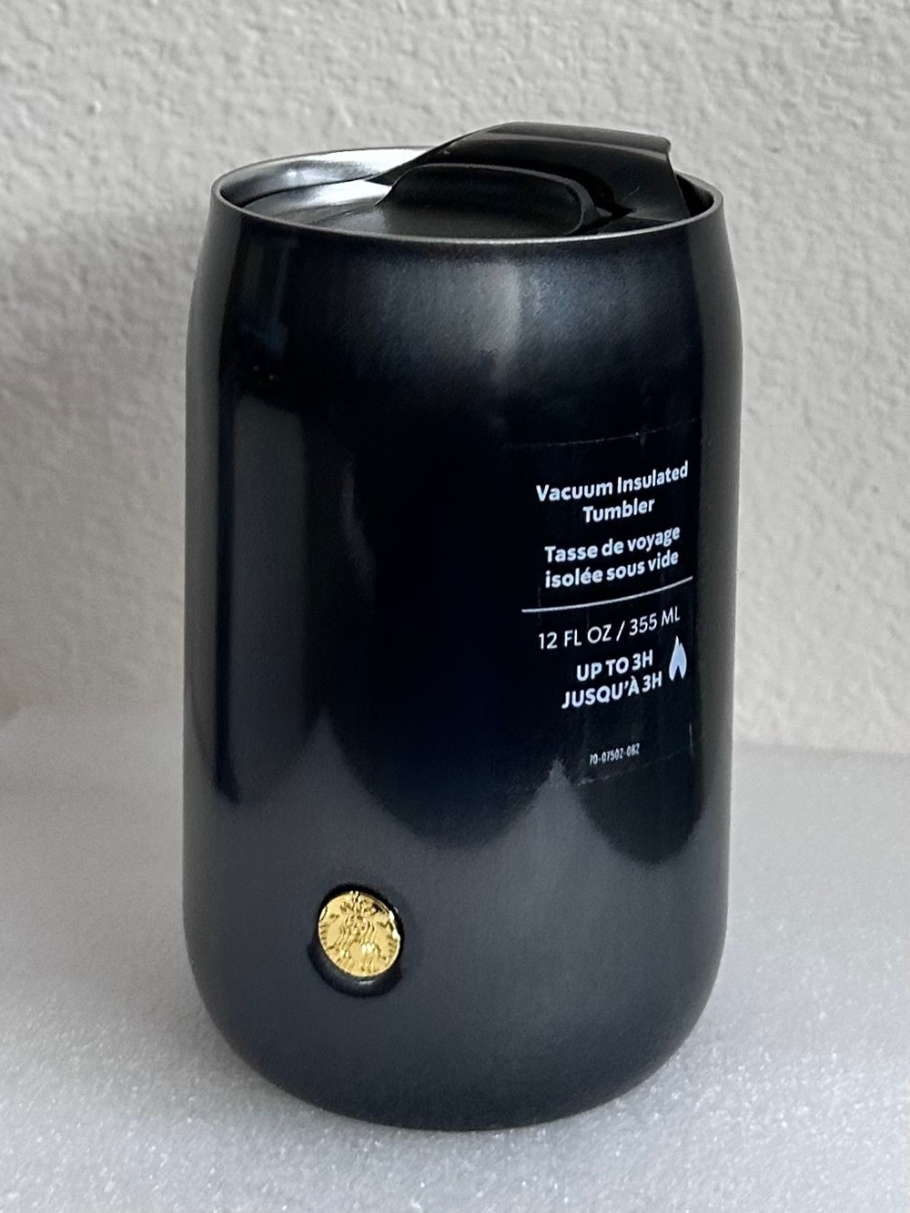NWT. Starbucks 2026 Vacuum Insulated Tumbler 12oz Stainless Steel Metallic Black